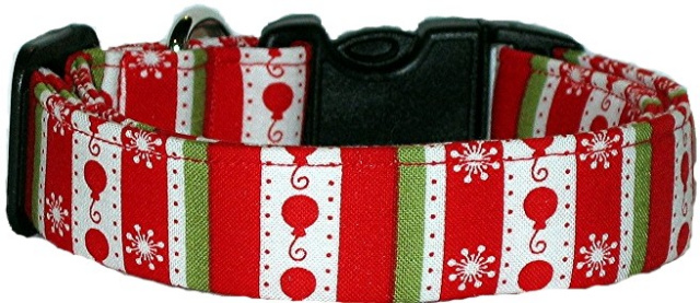 Retro Ornaments & Stripes Handmade Dog Collar