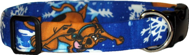 Winter Scooby Doo Handmade Dog Collar