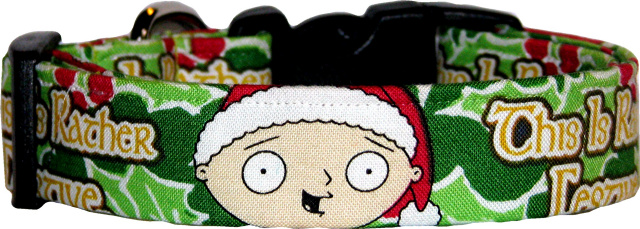 Stewie's Christmas Family Guy Dog Collar
