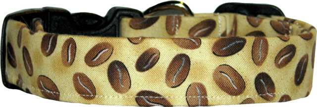 Coffee Beans Handmade Dog Collar