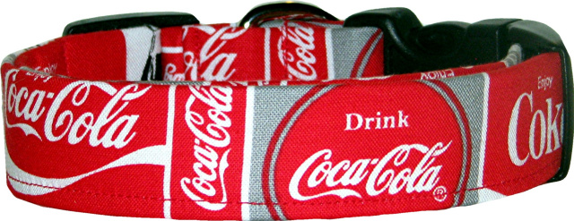 Coca-Cola Coke Patchwork Dog Collar