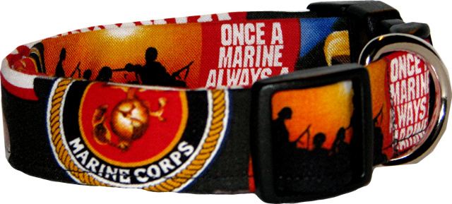 United States Marine Corps Patchwork Dog Collar