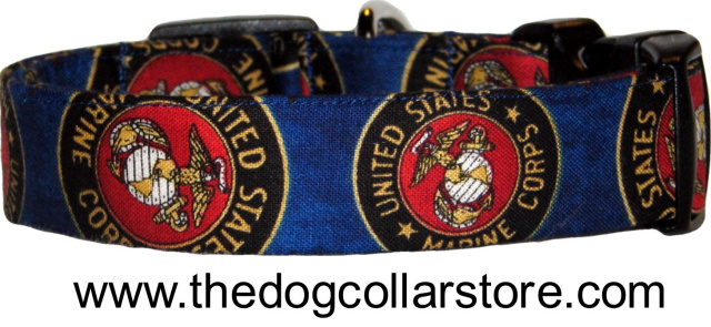 US Marine Corps USMC Blue Dog Collar