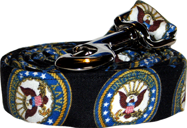 United States Navy Black Dog Leash - 5 FT