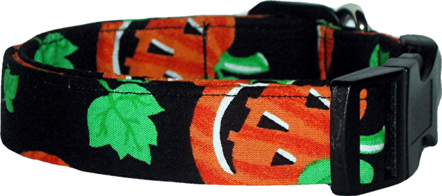 Black Jack O'Lanterns Handmade Dog Collar