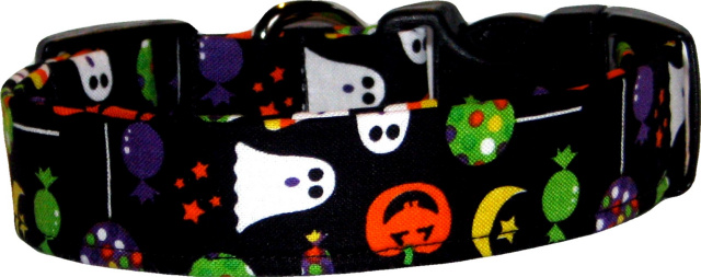 Black Halloween Stuff Dog Collar