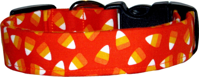 Orange Candy Corn Dog Collar