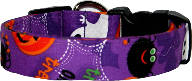 Purple Halloween Stuff Handmade Dog Collar