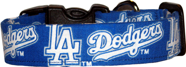 Los Angeles Dodgers Handmade Dog Collar