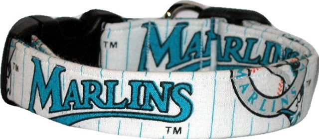 Florida Marlins Handmade Dog Collar