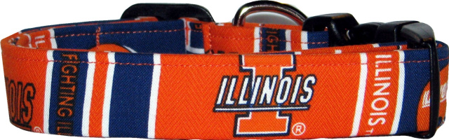 University of Illinois #2 Handmade Dog Collar
