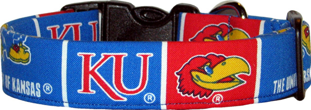 University of Kansas Handmade Dog Collar