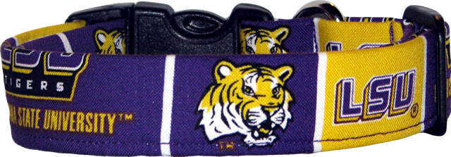 Louisiana State University Handmade Dog Collar