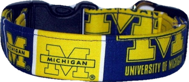 University of Michigan Handmade Dog Collar