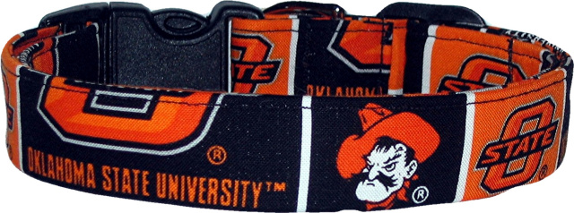 Oklahoma State University Handmade Dog Collar