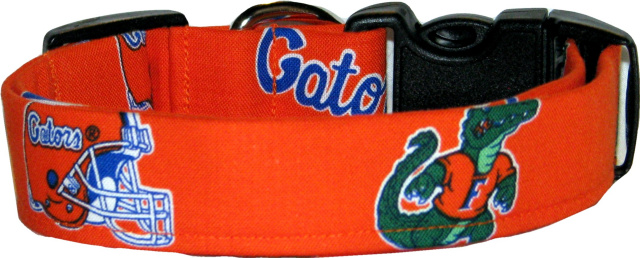 Orange University of Florida Logo Dog Collar