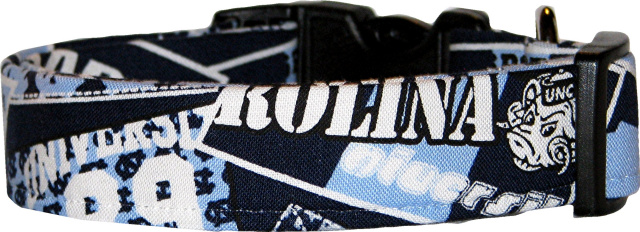 University of North Carolina Collage Handmade Dog Collar