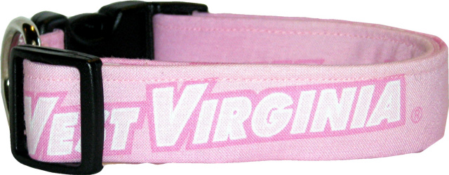 Pink West Virginia University Dog Collar
