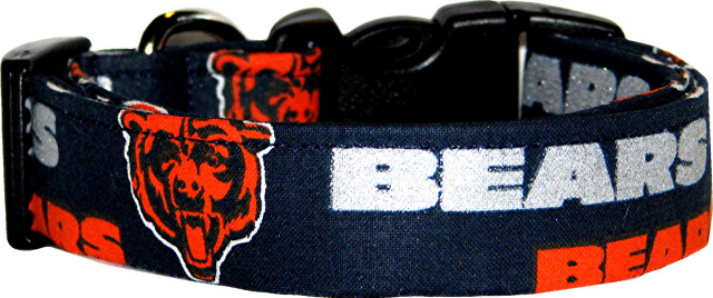 Chicago Bears Bling Handmade Dog Collar