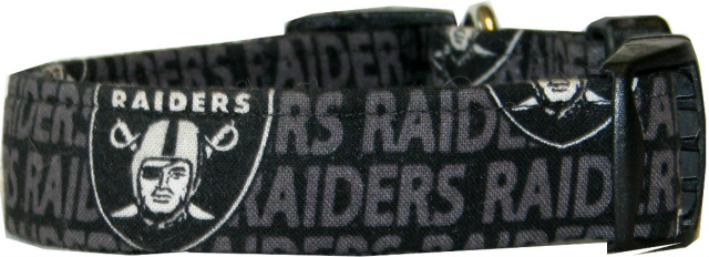 Mini Oakland Raiders  Dog Collar