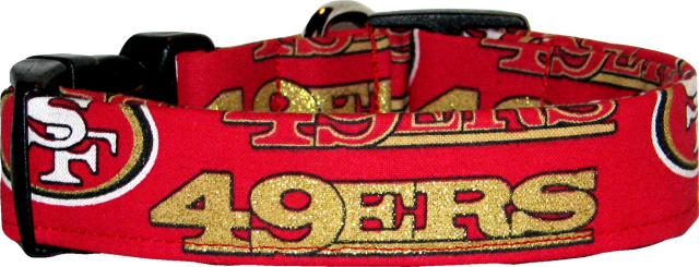 Gold BLING San Francisco 49ers Dog Collar