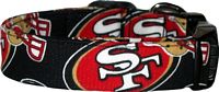 Black 49ers Handmade Dog Collar