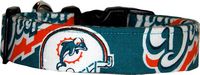 Miami Dolphins Handmade Dog Collar