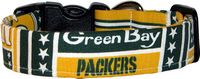 Green Bay Packers Patchwork Handmade Dog Collar