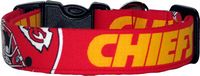 Kansas City Chiefs Red Handmade Dog Collar