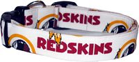 White Washington Redskins Handmade Dog Collar
