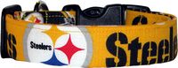 Yellow Pittsburgh Steelers Handmade Dog Collar