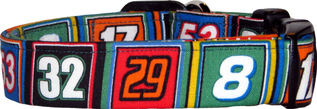 NASCAR Vibrant Numbers Handmade Dog Collar