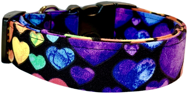 Purple Patchwork Hawaiian Dog Collar