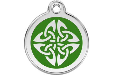 Celtic Knot Enamel Engraved Dog Tag