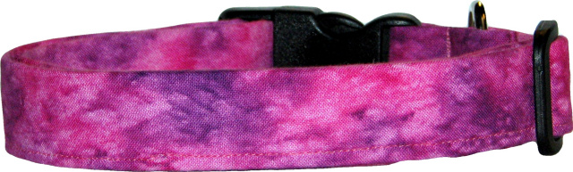 Shades of Pink & Purple Handmade Dog Collar