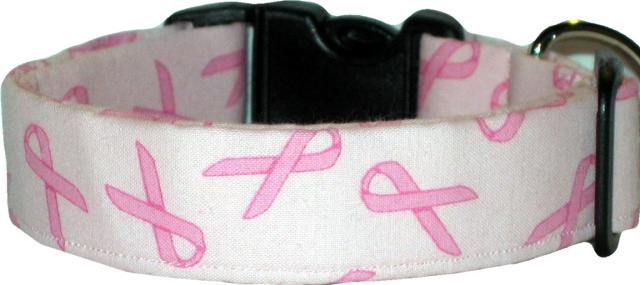 Breast Cancer Awareness Handmade Dog Collar