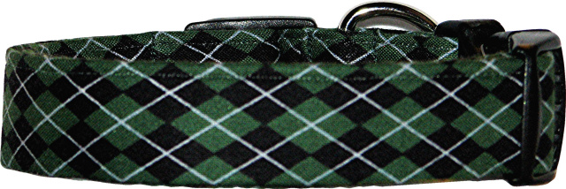 Golfer's Argyle Handmade Dog Collar