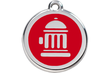 Fire Hydrant Enamel Engraved Dog Tag