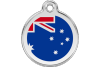 Australian Flag Enamel Engraved Dog Tag