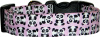 Cute Mini Pandas on Pink Dog Collar