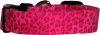 Bright Pink Leopard Handmade Dog Collar