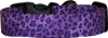 Purple Leopard Spots Handmade Dog Collar