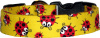 Big Ladybugs Vibrant Yellow Dog Collar