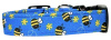 Vibrant Orange Paw Prints Handmade Dog Collar