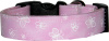 Pink & White Butterflies Dog Collar