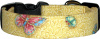 Gilded Yellow Butterfly Handmade Dog Collar