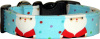 Aqua Santa Claus Gnomes Handmade Dog Collar