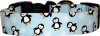 Mini Fat Penguins Blue Dog Collar