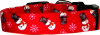 Little Top Hat Snowmen Red Dog Collar