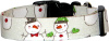 Stick Figure Snowmen Dog Collar